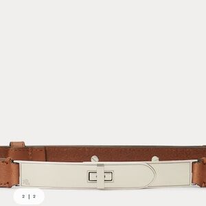 Ralph Lauren Tan and Silver Women's Belt